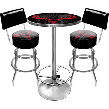 Harley davidson bar discount stool and table set